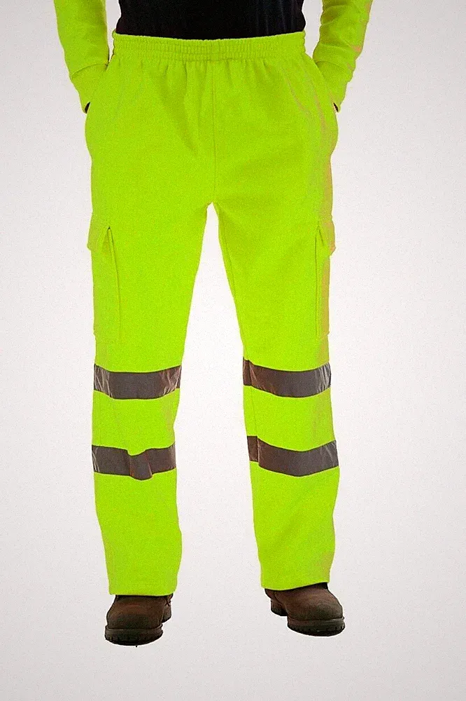 HOSE SAFETY HI VIS VIZ JOGGINGHOSE WORK WEAR SLIM FIT JOGGINGHOSE SWEAT Herren