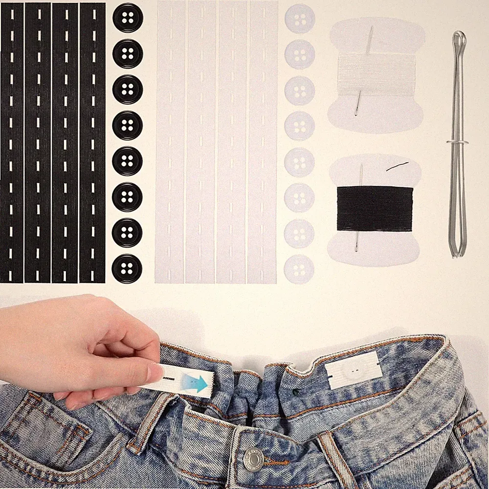 Hosenversteller Elastisch Set, verstellbare Clips, für Damen Herren Kinder