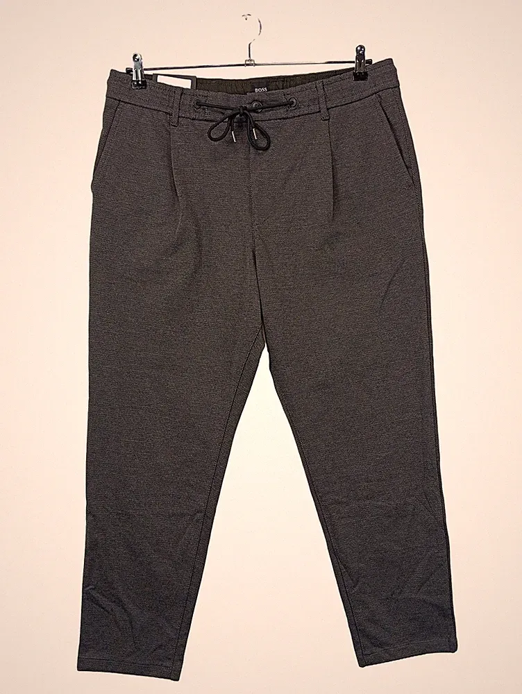 HUGO BOSS Herren Jogginghose Gr. 52 Grau Melange Kordelzug
