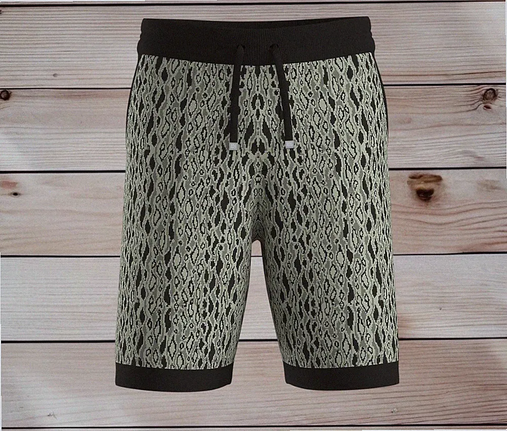 HUGO BOSS Herren Open Green Knit Sweat Shorts Freizeit Jogger Sgoey Medium M