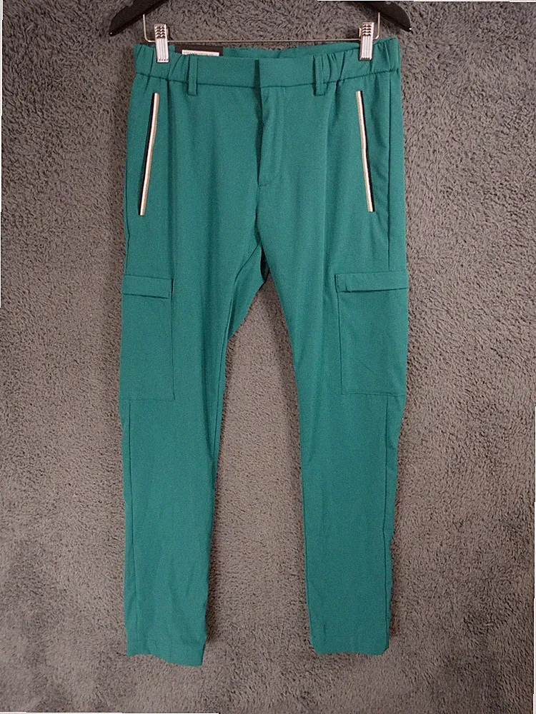 Hugo Boss Hose Herren W30 L32 Türkis Cargo Jogginghose Taschen Gummibund