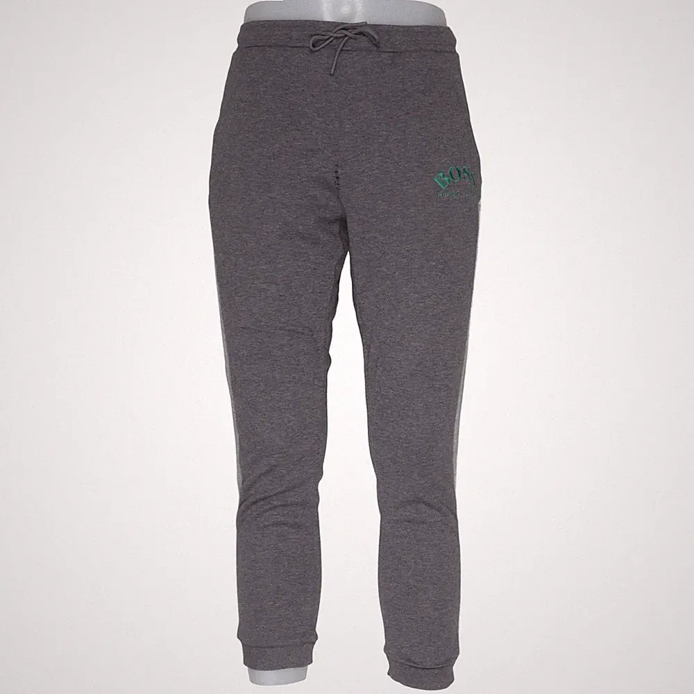 Hugo Boss, Jogginghose, Größe: L, Grau/Grün, Streifen, Sweat, Herren #Gzg