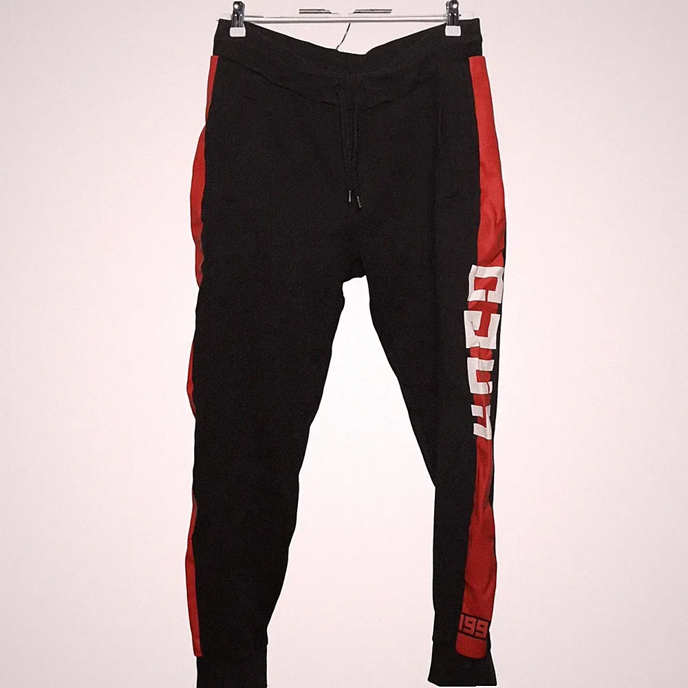 Hugo Boss, Jogginghose, Größe: L, Schwarz/Rot/Weiß, Print, Herren #X2M