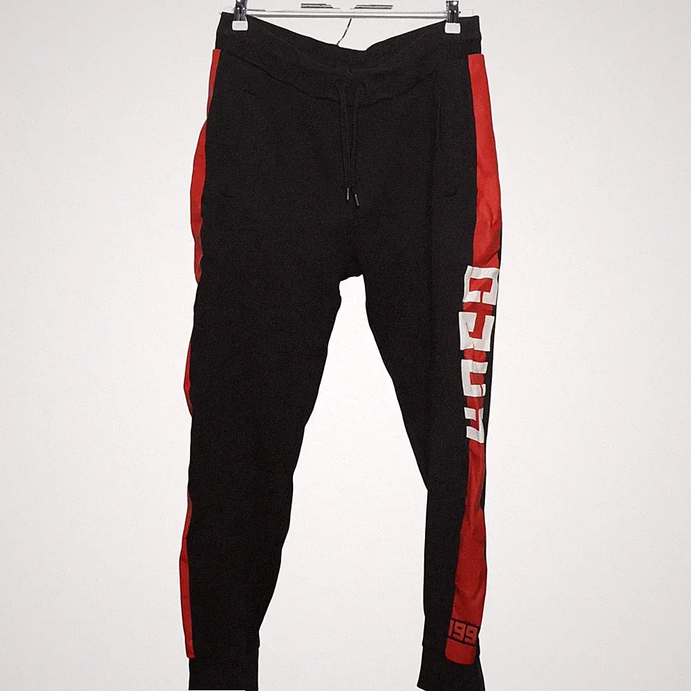 Hugo Boss, Jogginghose, Größe: L, Schwarz/Rot/Weiß, Print, Herren #X2M