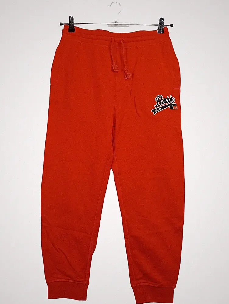 HUGO BOSS Jogginghose Herren Gr. 46 S Orange Logo Sweatpants Sportlich