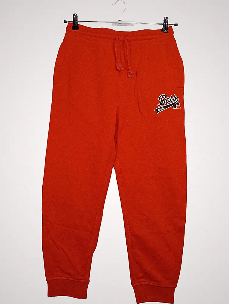 HUGO BOSS Jogginghose Herren Gr. 46 S Orange Logo Sweatpants Sportlich