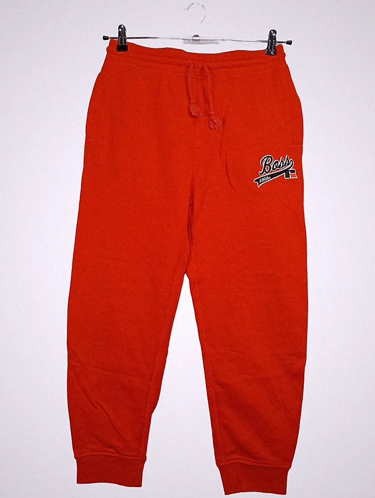 HUGO BOSS Jogginghose Herren Gr. 46 S Orange Logo Sweatpants Sportlich
