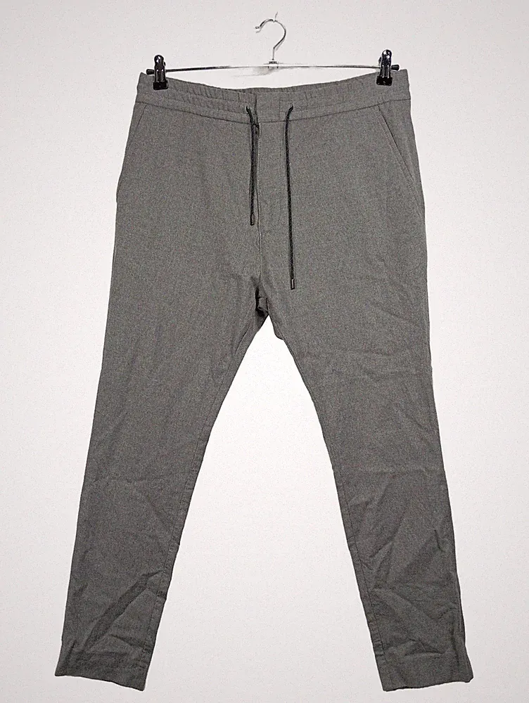 HUGO BOSS Jogginghose Herren Gr. 48 M Grau Casual Kordelzug Baumwolle