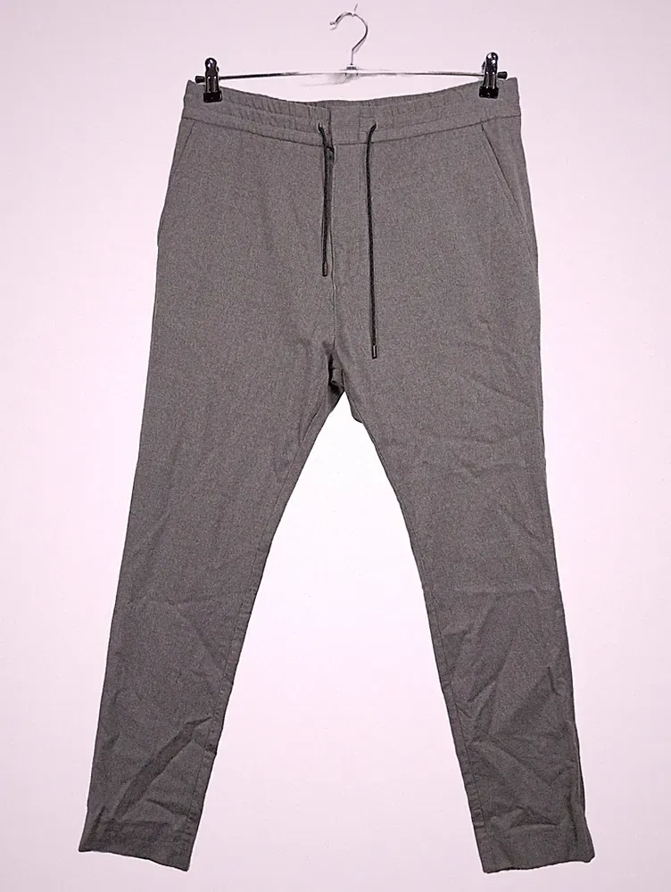 HUGO BOSS Jogginghose Herren Gr. 48 M Grau Casual Kordelzug Baumwolle
