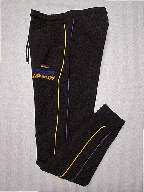 HUGO BOSS Men's SLAMDUNK2_4_NBA Los Angeles Lakers Black CottonBlend Jogger Pant
