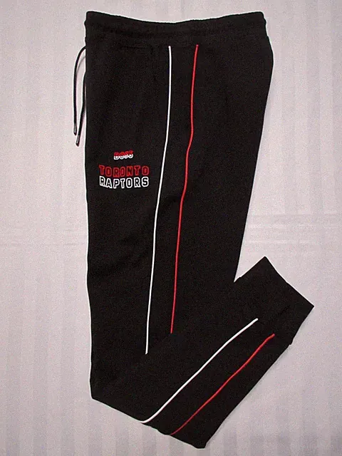 HUGO BOSS Men's SLAMDUNK2_4_NBA Toronto Raptors Black Cotton Blend Jogger Pant