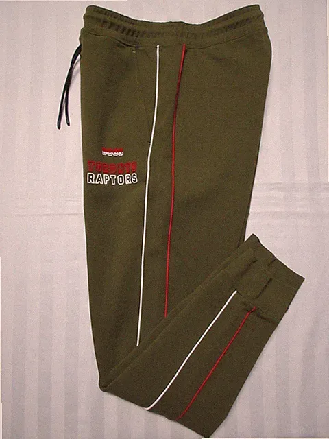 HUGO BOSS Men's SLAMDUNK2_4_NBA Toronto Raptors Olive CottonBlend Jogger Pant