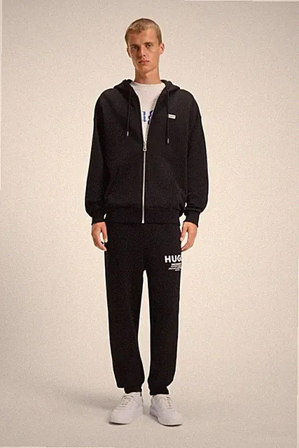 HUGO Jogginghose aus Baumwoll-Terry mit Logo- Style Nevez 50510734 Schwarz Gr.L