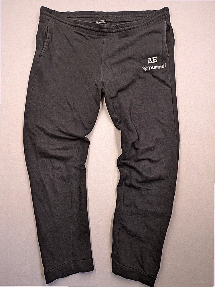 Hummel AE Herren Trainingshose Jogginghose Gr L Grau Sweathose Baumwolle 2306