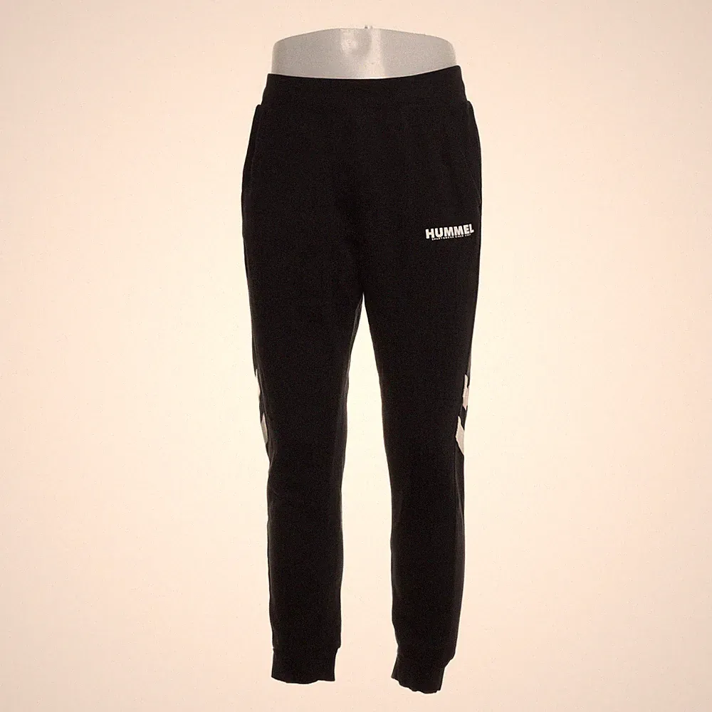 Hummel, Jogginghose, Größe: L, Schwarz/Weiß, Baumwolle, Print, Herren #Dn5
