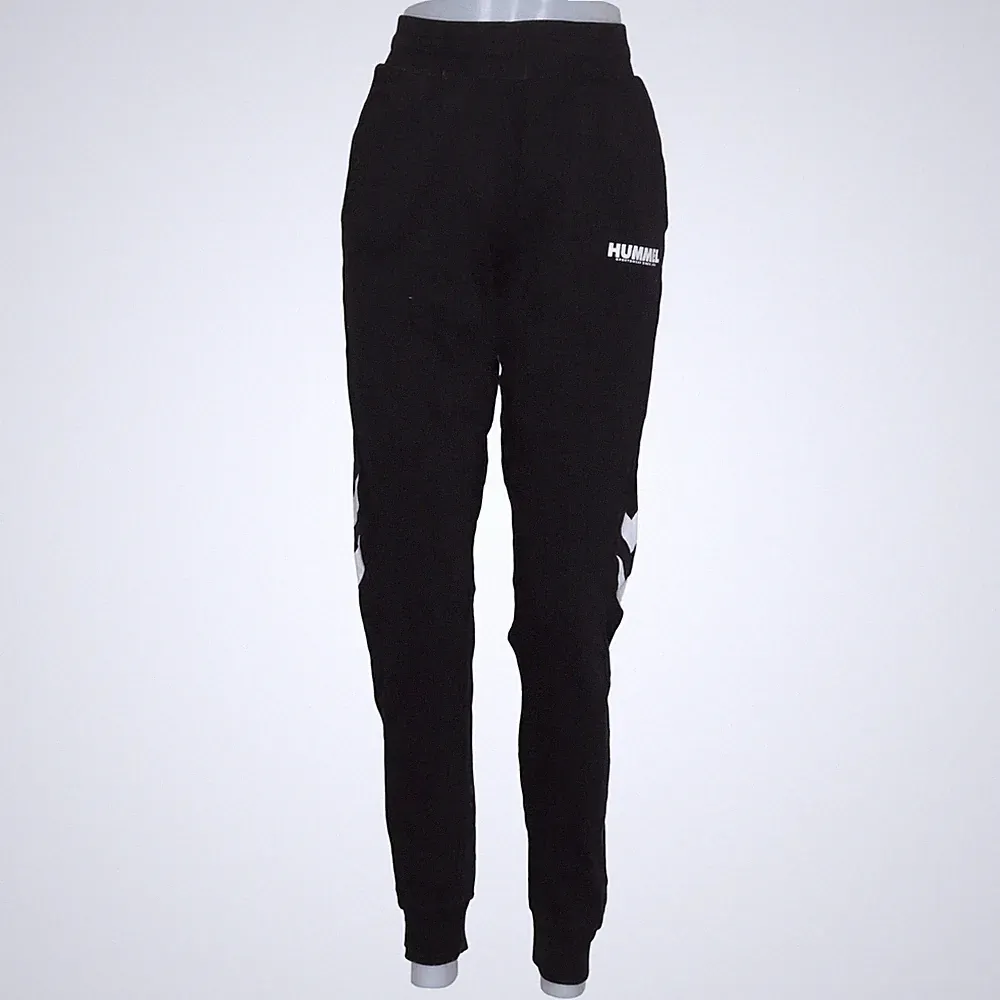 Hummel, Jogginghose, Größe: L, Schwarz/Weiß, Baumwolle, Streifen, Sweat #DwO