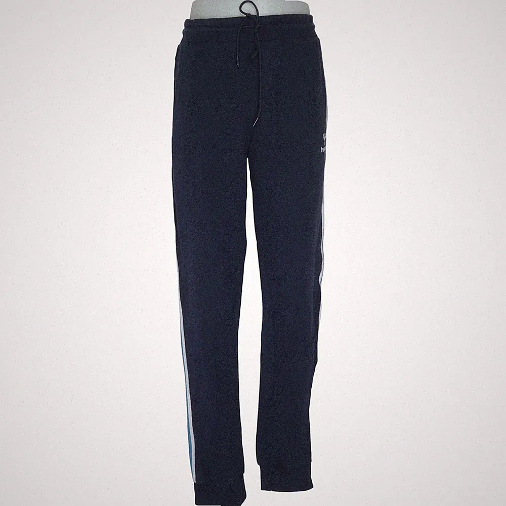 Hummel, Jogginghose, Größe: XL, Blau/Weiß, Streifen, Herren #haz