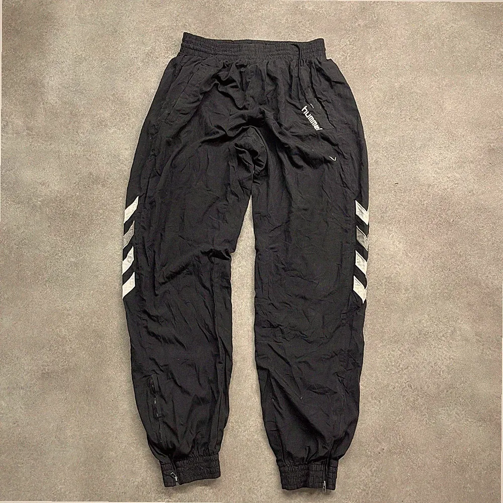 Hummel Trainingshose Herren XL Vintage 90s Chevron Loose Fit Jogginghose, Sch...