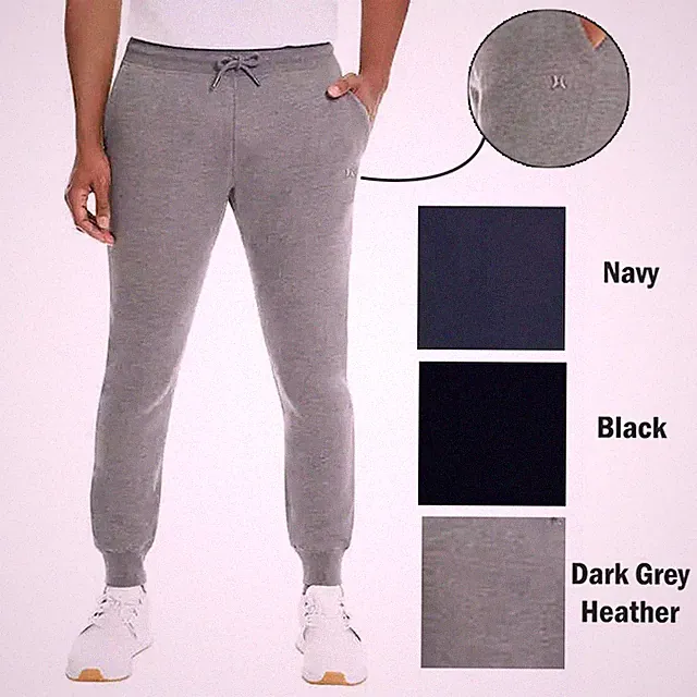 Hurley Herren Fleece Jogger Black - Dark Grey Heather - Navy (S03)