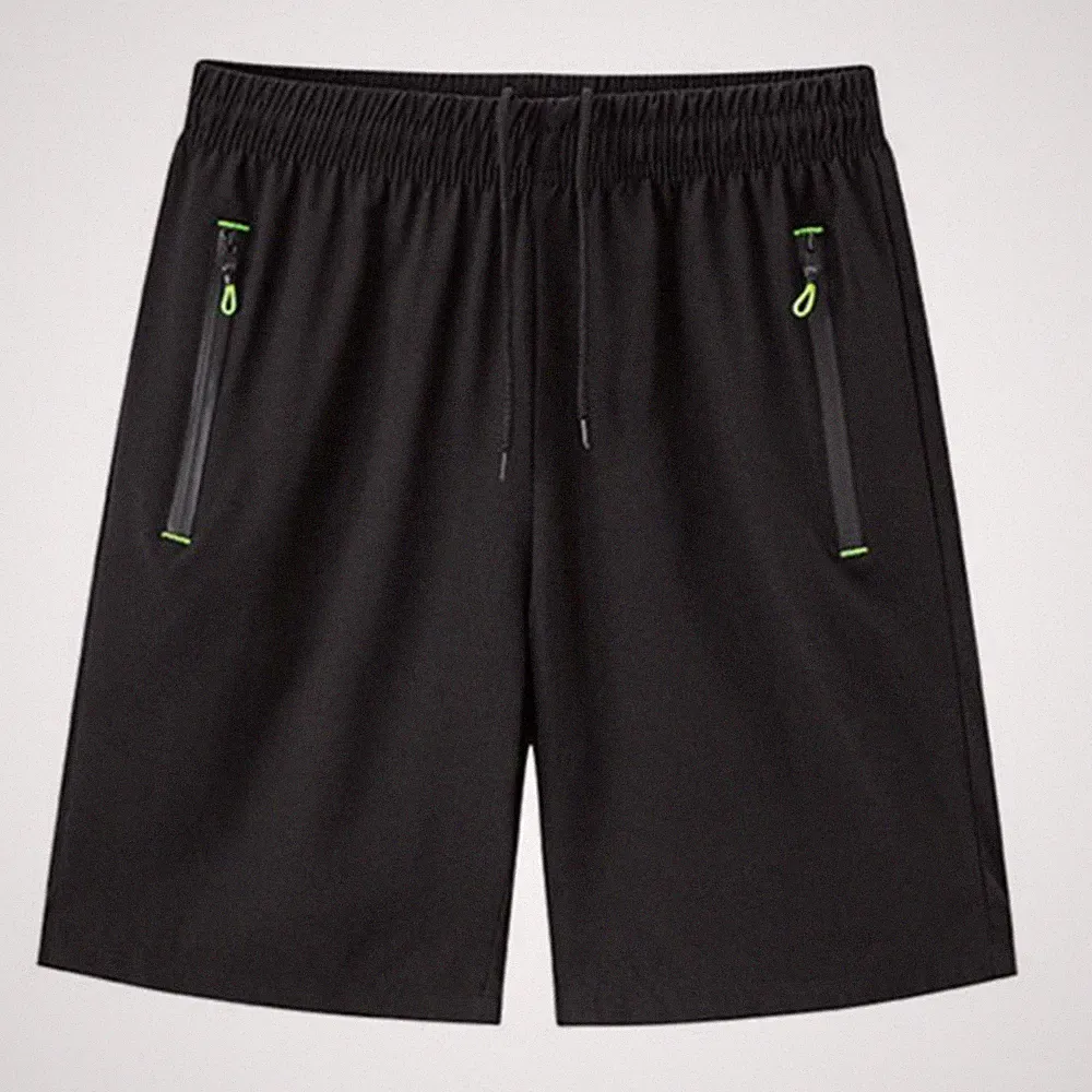 Ice Silk Herren Laufshorts schnelltrocknend Gummibund Jogginghose einfarbig