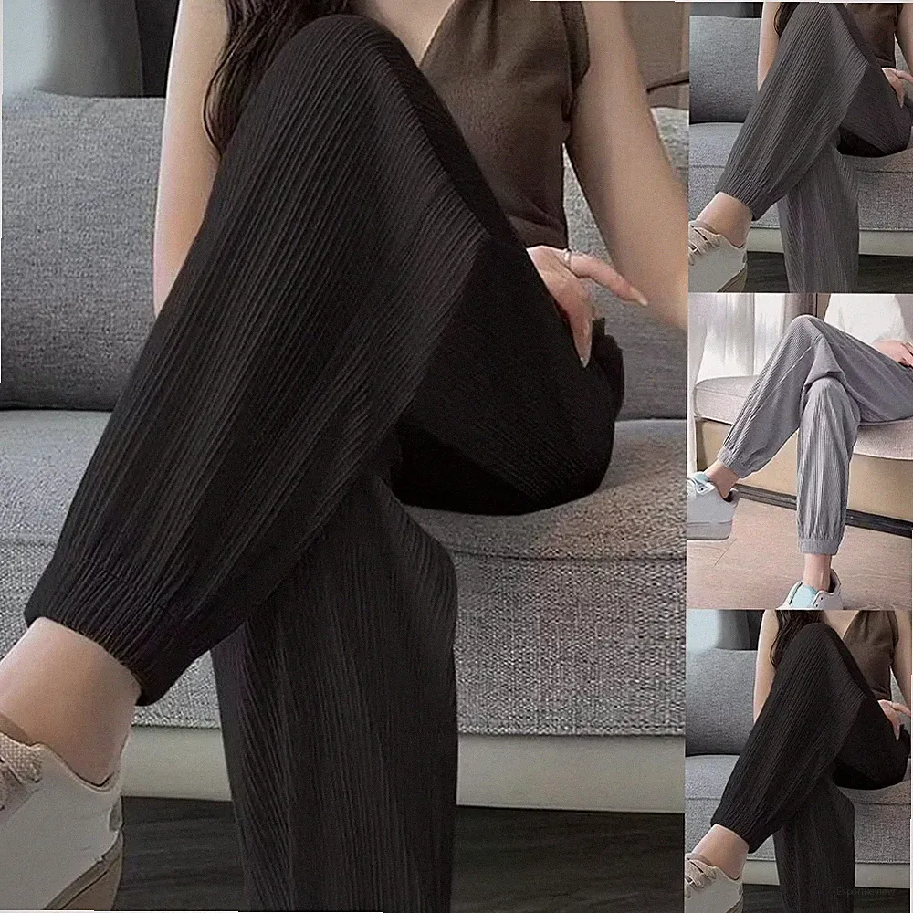Ice Silk Jogginghose für Zuhause Haushaltshose 95% Polyester 5% El