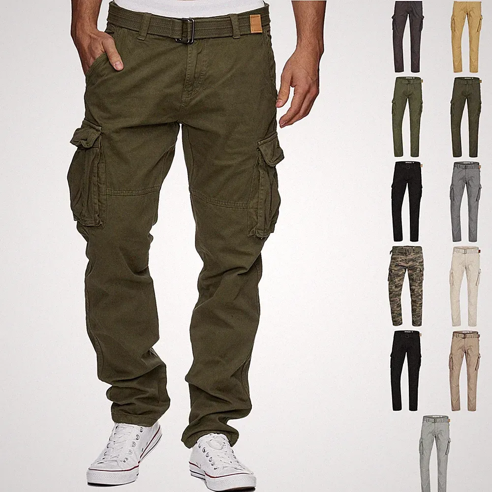 Indicode Herren Cargohose William-Freizeithose Cargo Pants Outdoor Hose Männer