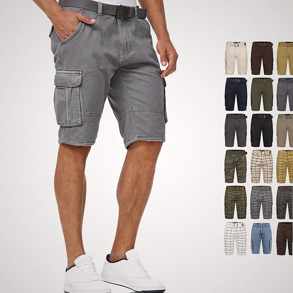 Indicode Herren Cargoshorts Monroe-Herrenshorts Bermuda Shorts Kurze Hose Männer