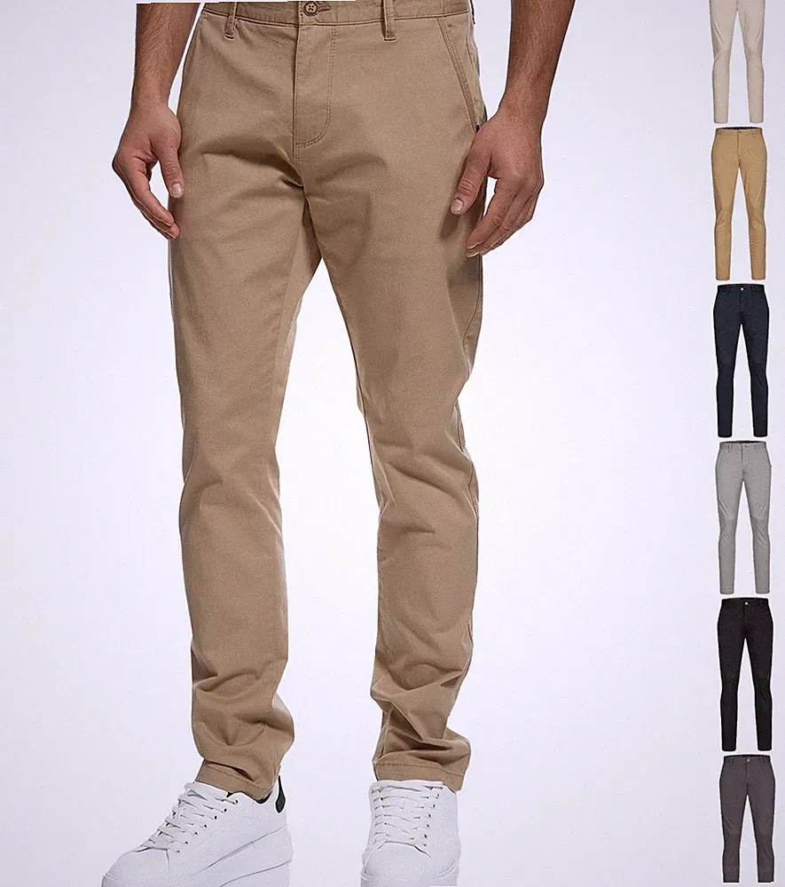 Indicode Herren Chinohose Cherry-Stoffhose Stretchhose Business Pants Chino Hose