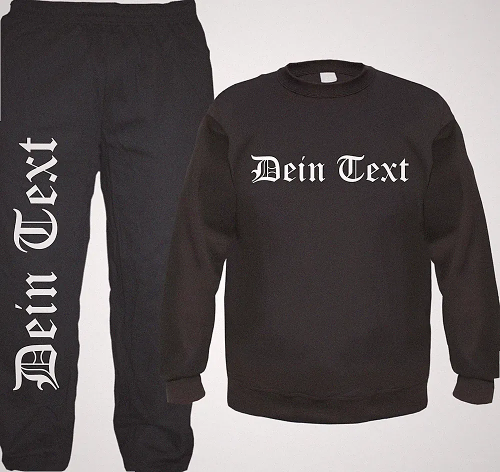 Individueller Jogginganzug - altdeutsch gerade - mit Rundhals-Sweatshirt