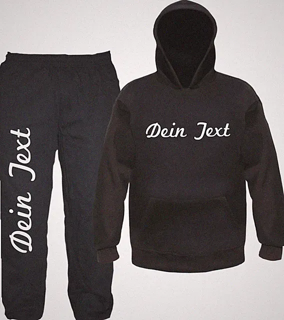 Individueller Jogginganzug - Schreibschrift- Jogginghose und Hoodie
