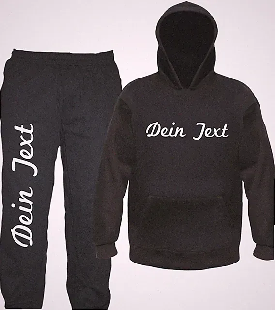 Individueller Jogginganzug - Schreibschrift- Jogginghose und Hoodie