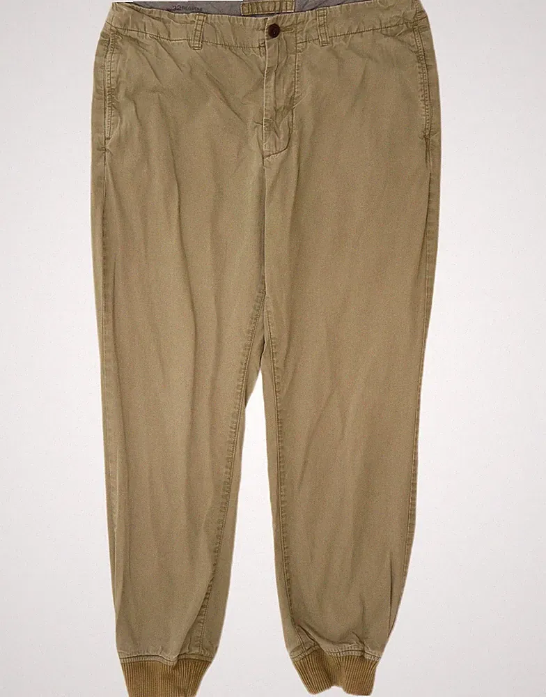 J. CREW Herren Jogginghose Chino Hose W32 L27 Khaki Baumwolle VB09
