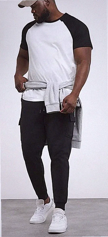 JACAMO Jogginghose Jogging Hose Gr. 54-56 4XL schwarz Bündchensaum Cargo Taschen NEU