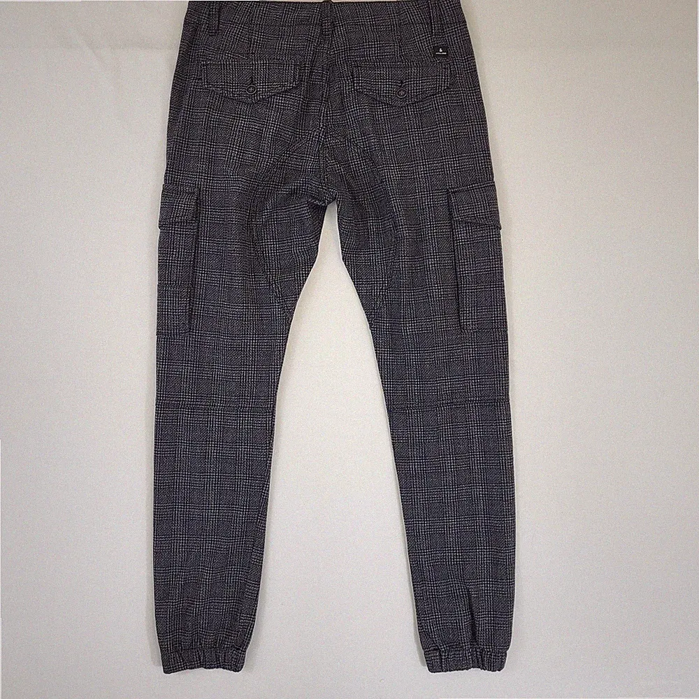 Jack And Jones Cargo Pants Mens 31 Gray Tapered Joggers Bi Stretch