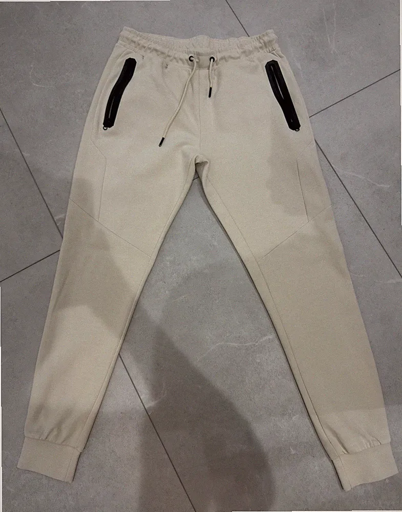 JACK & JONES Herren Jogginghose Beige Gr. M 73cm Normalgröße Reißverschluss