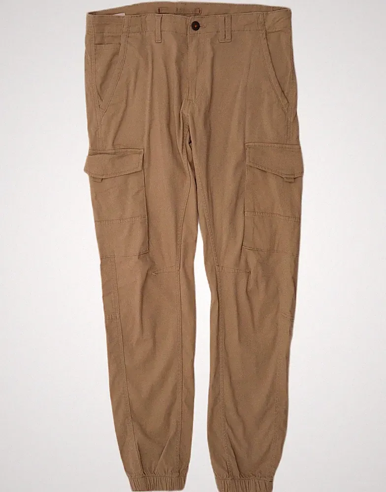 Jack & Jones Herren Jogginghose Cargo Hose W33 L34 Beige EB08