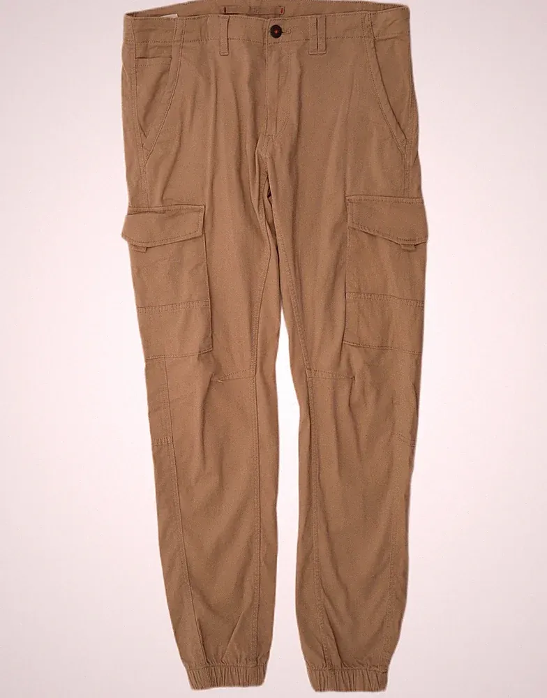 Jack & Jones Herren Jogginghose Cargo Hose W33 L34 Beige EB08