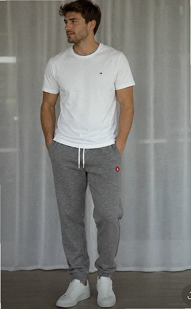 Jack & Jones Herren Jogginghose, Grau, Größe L, Neu