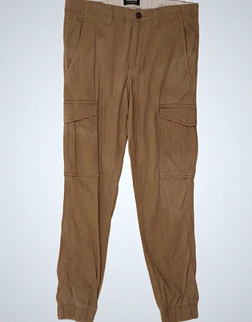 Jack & Jones Herren Marco Slim Jogginghose Cargo Hose W30 L30 Beige Baumwolle EN08