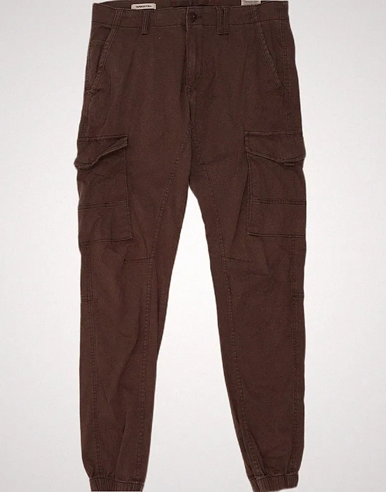 Jack & Jones Herren Paul Jogginghose Cargo Hose W32 L34 Grau Baumwolle AI02