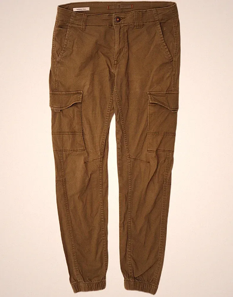 Jack & Jones Herren Paul Tapered Jogginghose Cargo Hose W29 L30 Khaki Baumwolle CW06