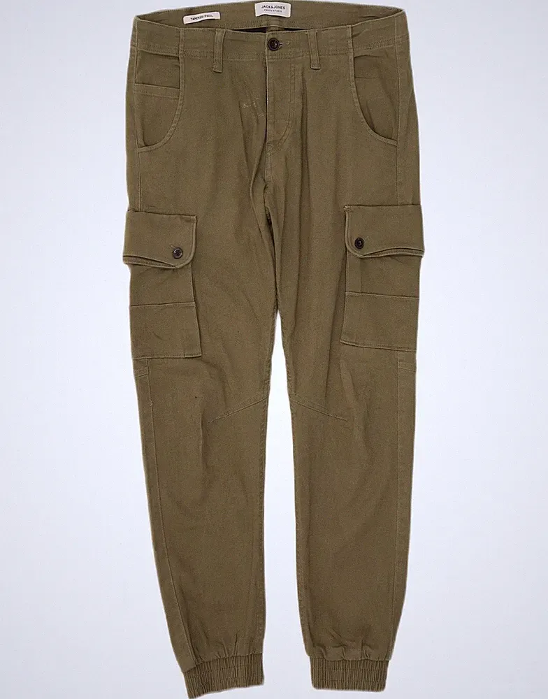 Jack & Jones Herren Paul Tapered Jogginghose Cargo Hose W32 L28 Khaki DT03