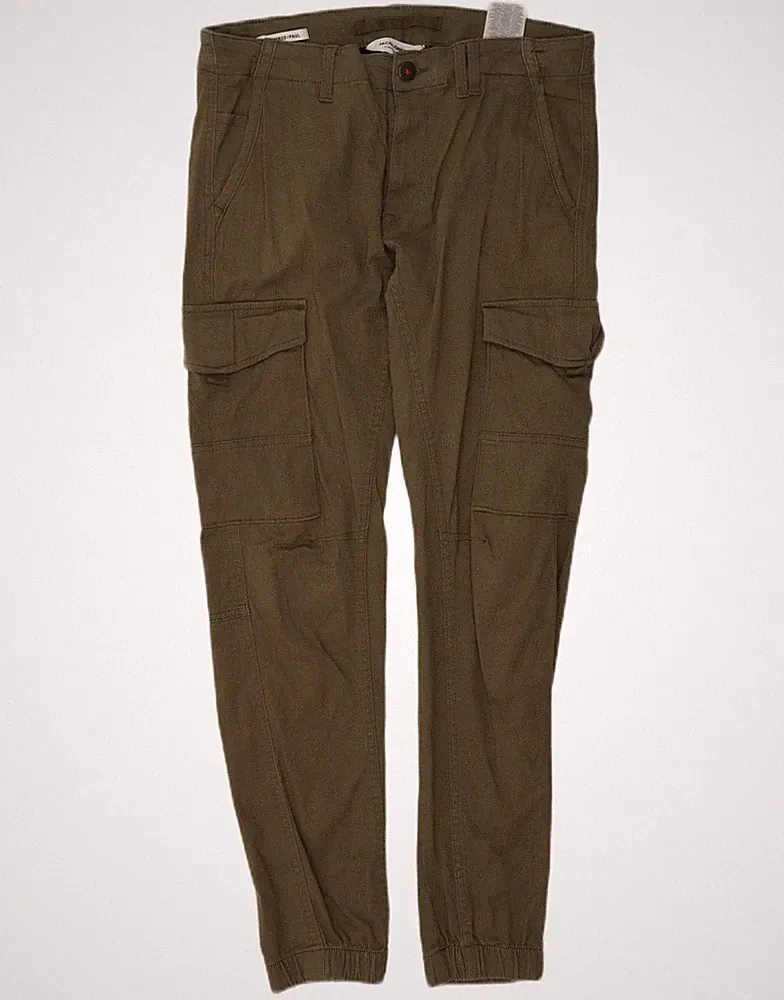 Jack & Jones Herren Paul Tapered Jogginghose Cargo Hose W32 L32 Khaki Baumwolle CO05