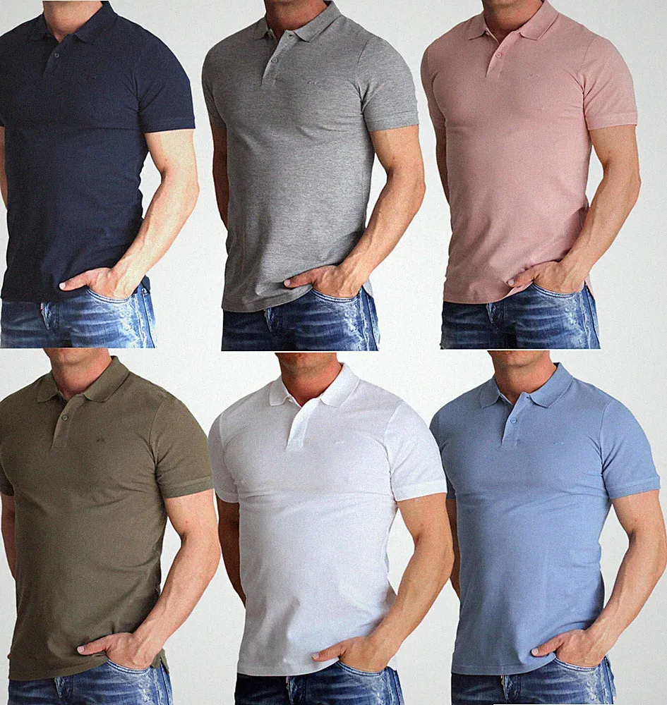 Jack & Jones Herren Poloshirt Polohemd 100% Baumwolle kurzarm Slim Fit Shirt