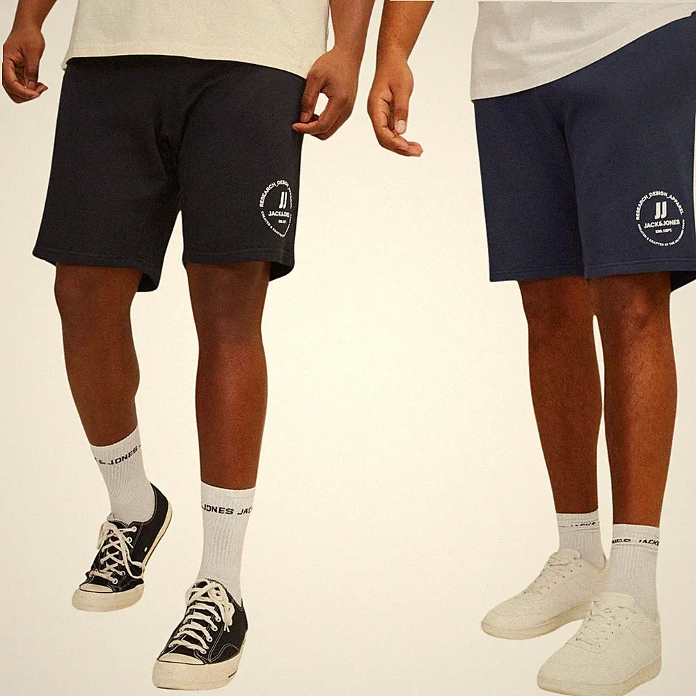 Jack & Jones Herren Swift Übergröße Big Tall elastische Taille Jogginghose Sweatshorts