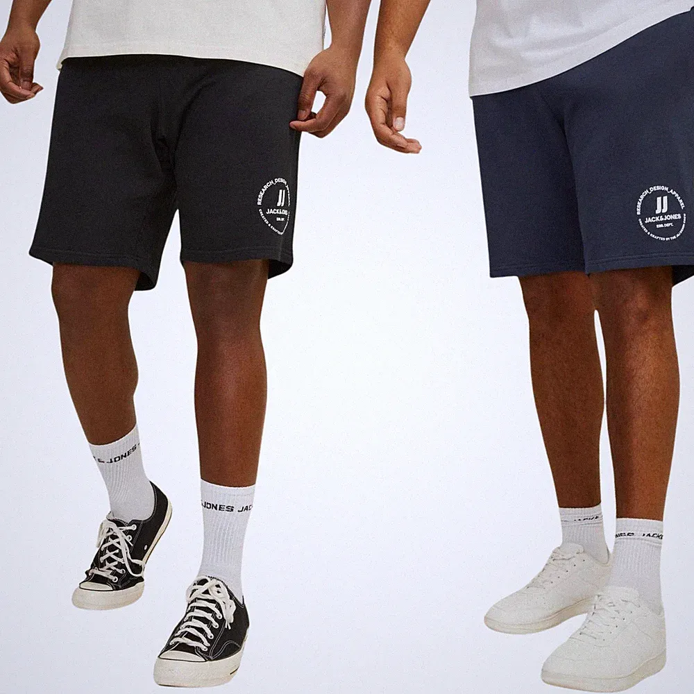 Jack & Jones Herren Swift Übergröße Big Tall elastische Taille Jogginghose Sweatshorts