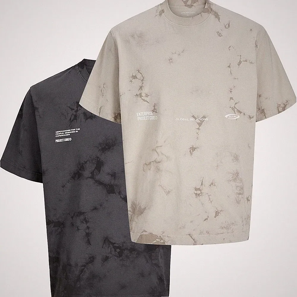JACK & JONES Herren T-Shirt Jcoopus Baumwolle Gummiprint Oversize Fit