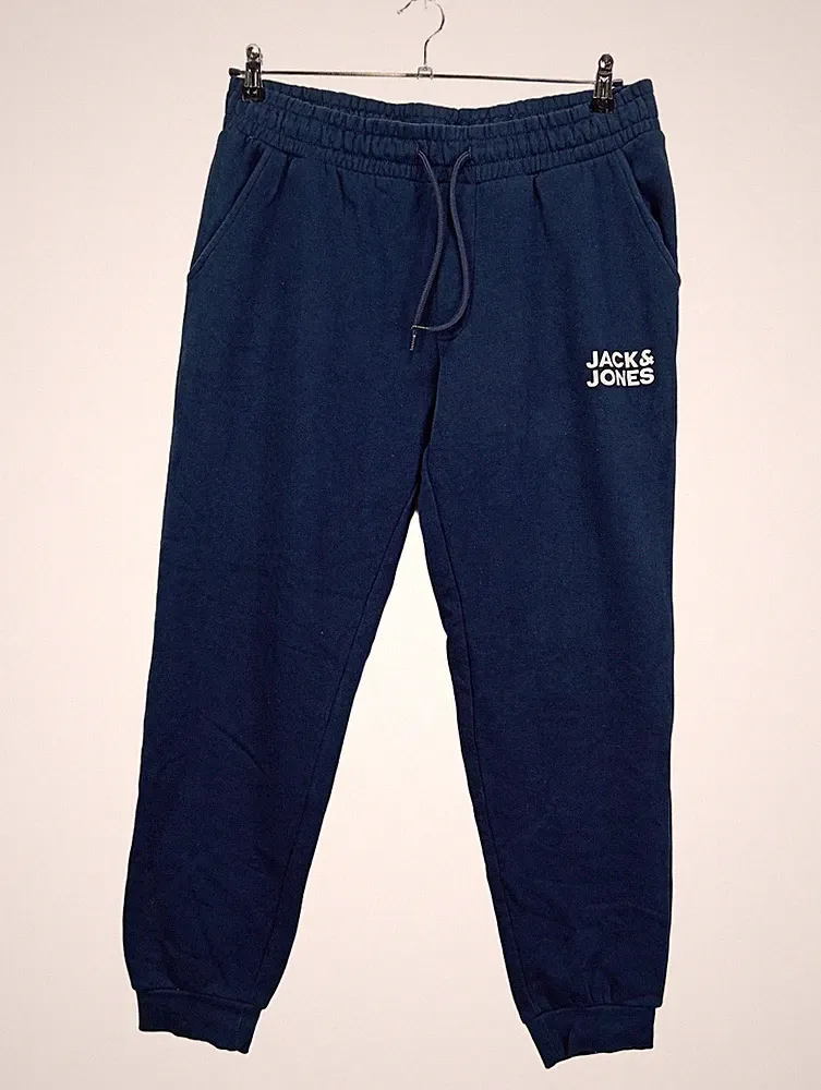 JACK & JONES Jogginghose Herren Logo Print Blau Gr. 52 XL L30