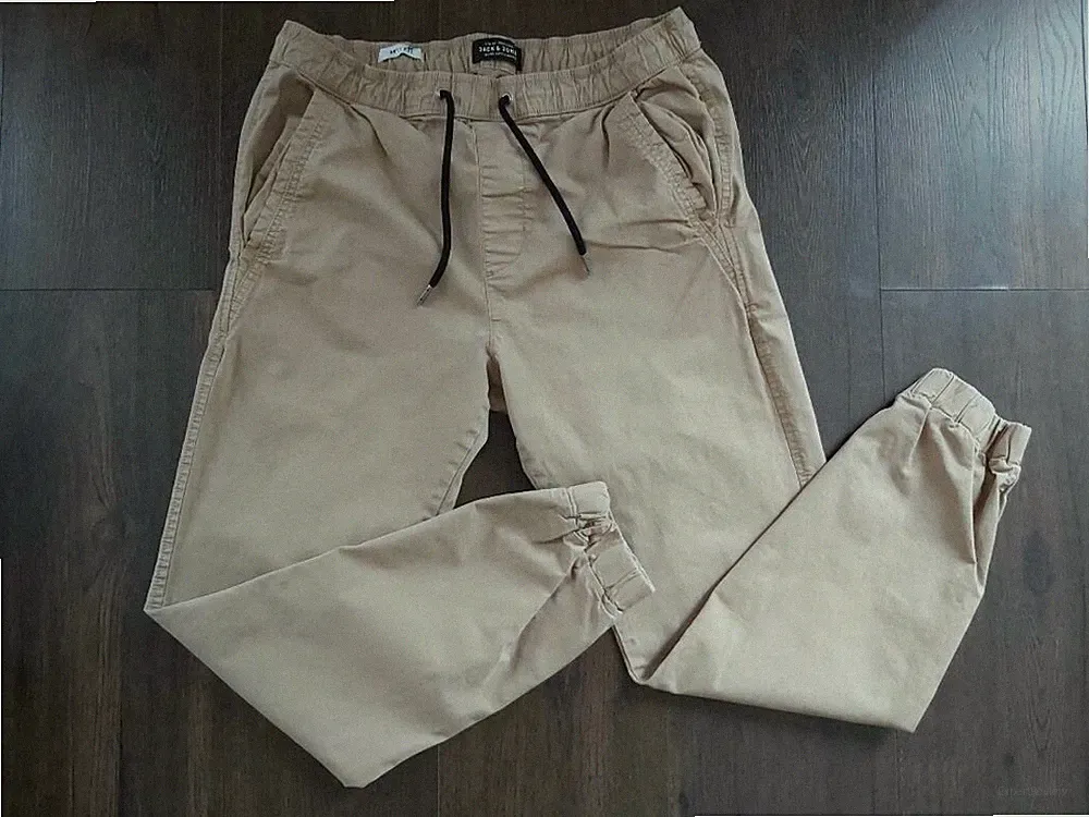 Jack & Jones Mens Anti Fit Jogger Pants Sz 30 Khaki Brown