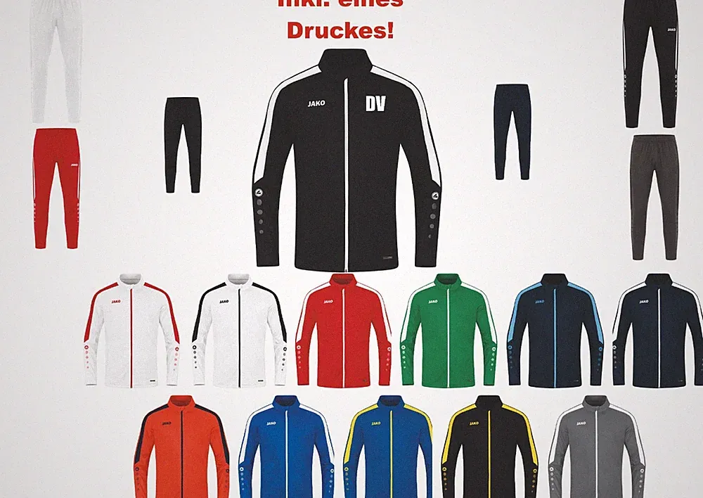 JAKO Jogginganzug Power Polyesterjacke und Hose Herren S-4XL 9323/9223